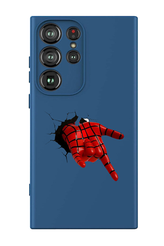 Protective Liquid Silicone Shockproof Case For Samsung Galaxy S24 Ultra (Blue) - Spiderman H&