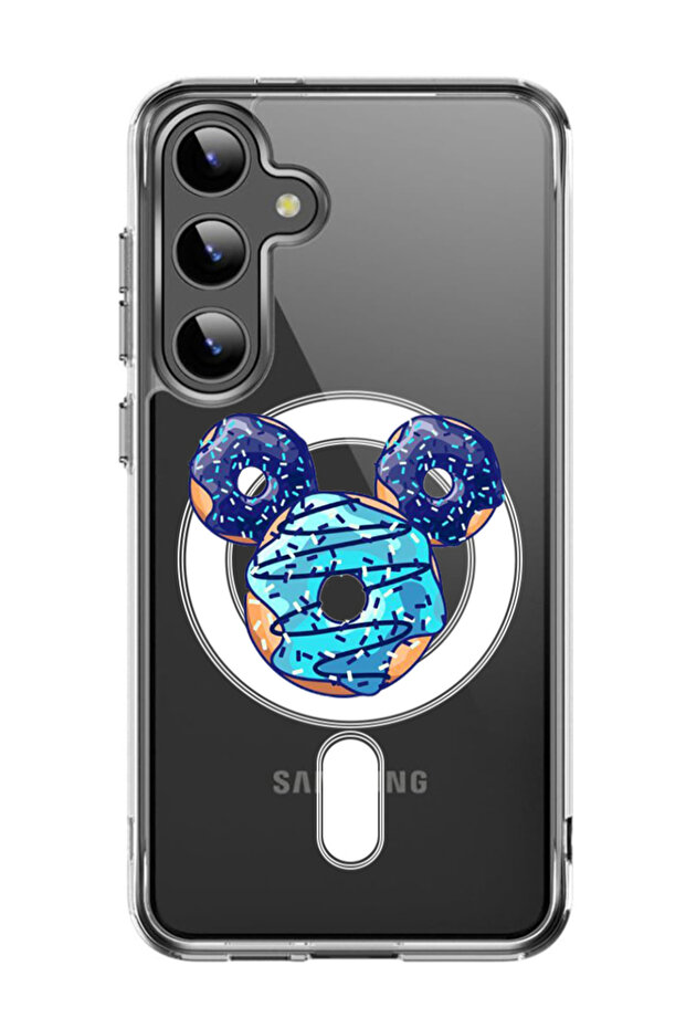 Case for Samsung Galaxy S24 Plus Compatible with MagSafe, Shockproof Bumper Cover Donut Mickey