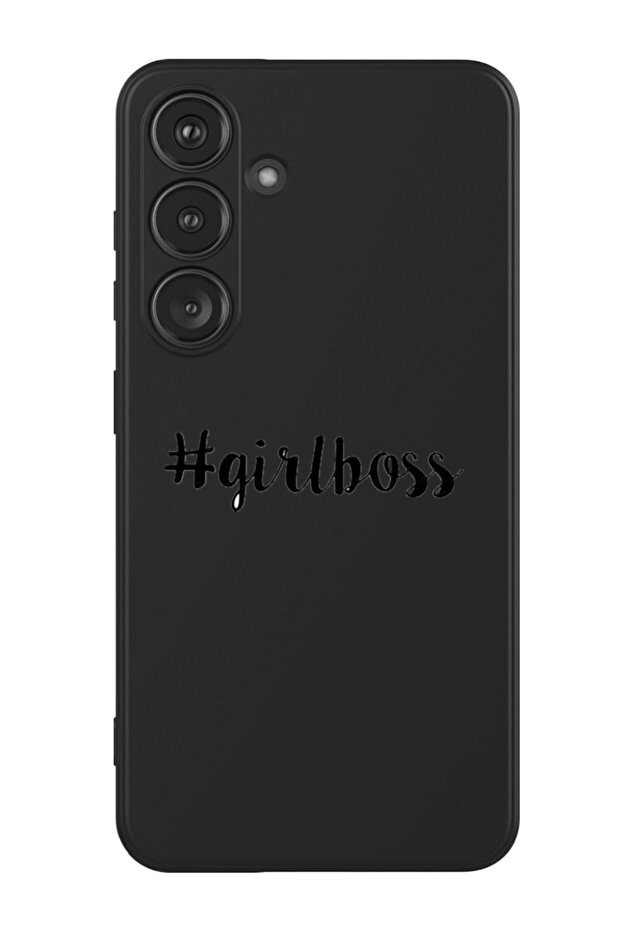 Protective Liquid Silicone Shockproof Case For Samsung Galaxy S24 Plus (Black) - Girl boss 2