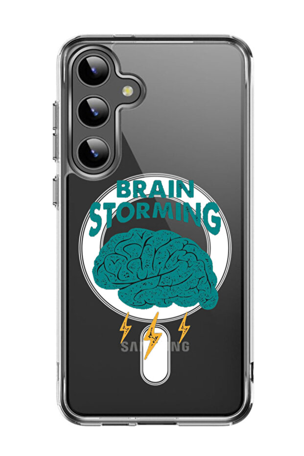 Case for Samsung Galaxy S24 Plus Compatible with MagSafe, Shockproof Bumper Cover Brain Stroming