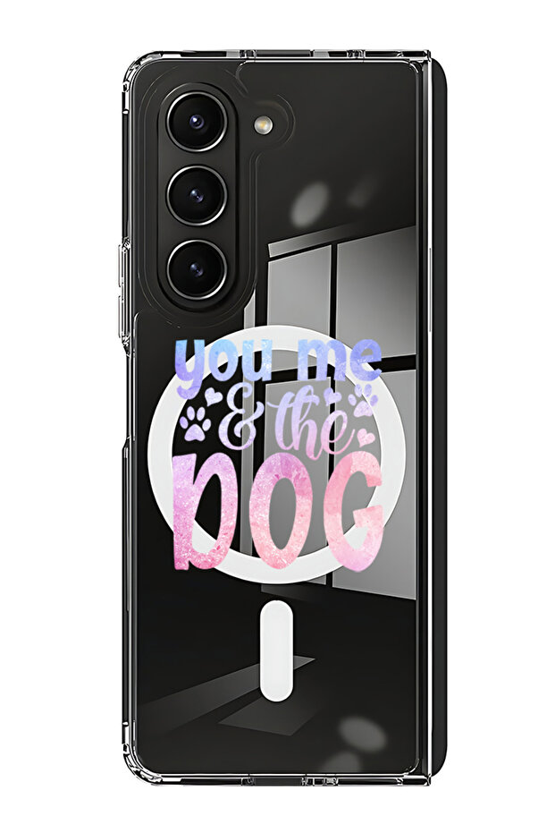 Case for Samsung Galaxy Z Fold 5 Compatible with MagSafe, Shockproof Bumper Case You me & the dog