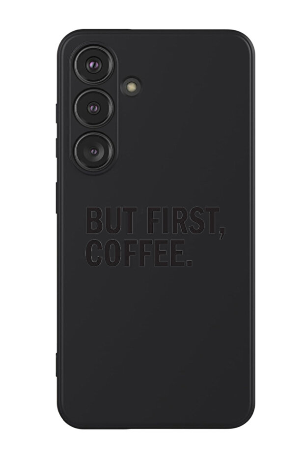 Protective Liquid Silicone Shockproof Case For Samsung Galaxy S24 Plus (Black) - Coffee First