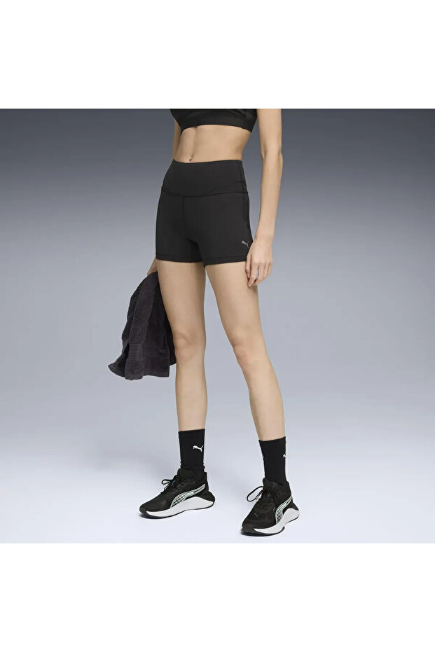 W SHAPE SHORT TIGHT 4" Siyah Kadın Şort Tayt - 1