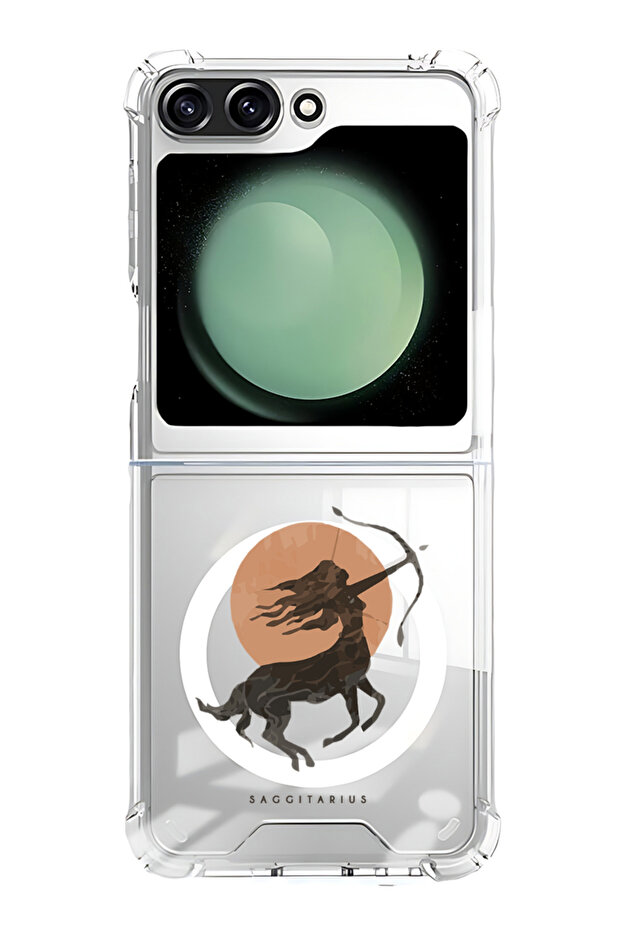 Case for Samsung Galaxy Z Flip 5 Compatible with MagSafe, Shockproof Phone Bumper Cover Sagittarius