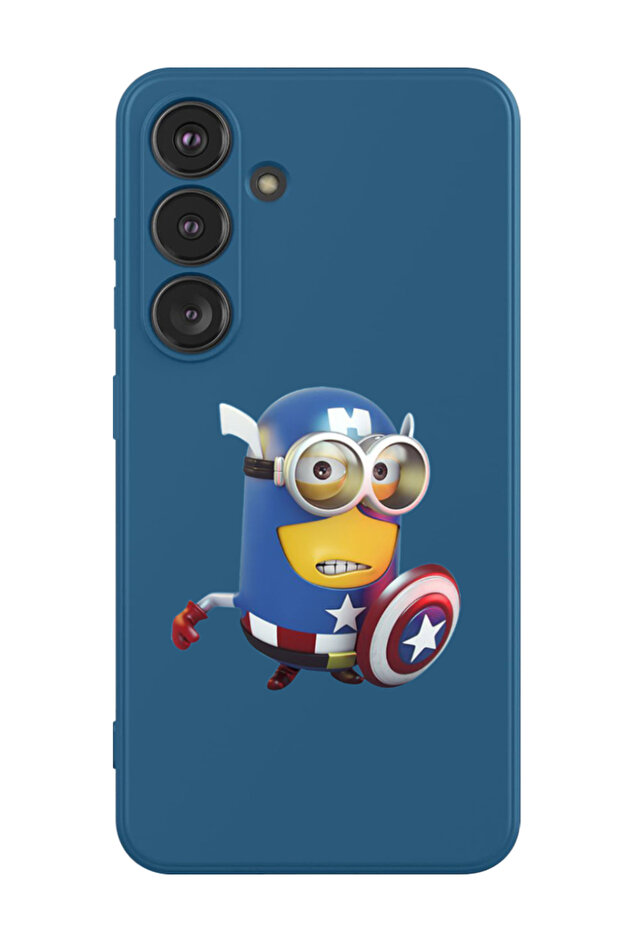 Protective Liquid Silicone Shockproof Case For Samsung Galaxy S24 Plus (Blue) - captain minion