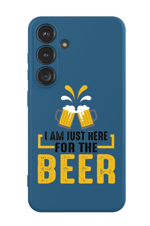 Protective Liquid Silicone Shockproof Case For Samsung Galaxy S24 Plus (Blue) - Here for Beer black