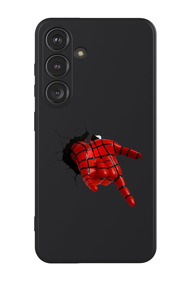 Protective Liquid Silicone Shockproof Case For Samsung Galaxy S24 Plus (Black) - Spiderman H&