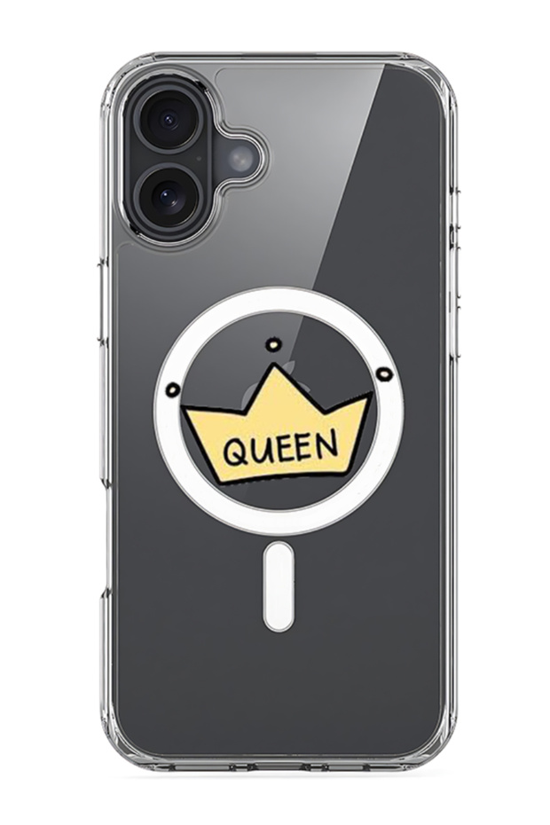 iPhone 16 Plus Magsafe Case for iPhone Compatible with, Shockproof Phone Bumper Cover - Queen crown