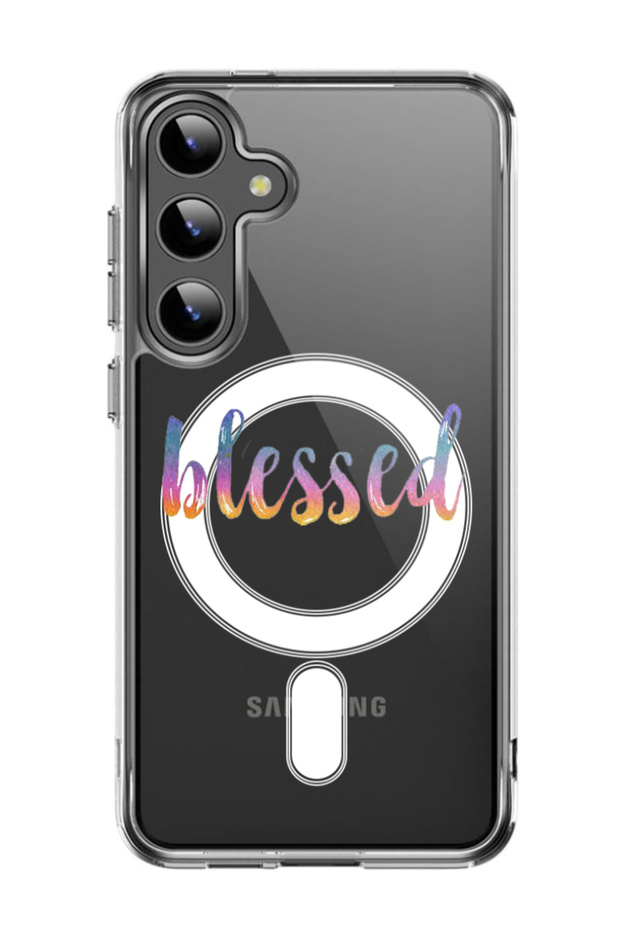 Case for Samsung Galaxy S24 6.2-inch Compatible with MagSafe, Shockproof Phone Bumper Cover Blessed