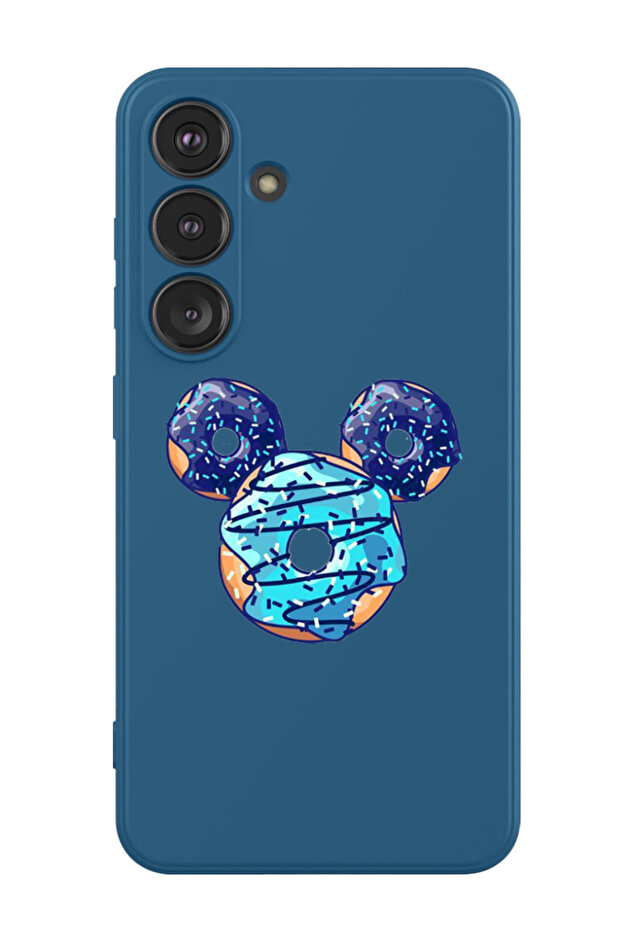 Protective Liquid Silicone Shockproof Case For Samsung Galaxy S24 Plus (Blue) - Donut Mickey