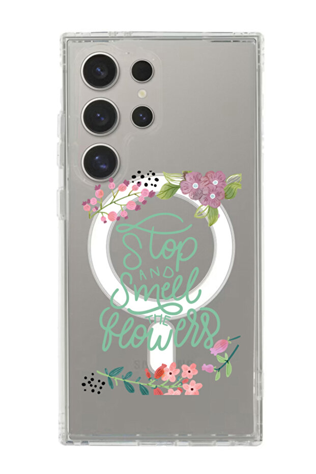 Case for Samsung Galaxy S24 Ultra Compatible with MagSafe, Shockproof Cover Stop & Smell Flowers