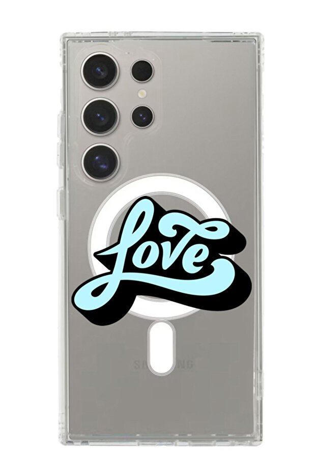 Case for Samsung Galaxy S24 Ultra Compatible with MagSafe, Shockproof Cover FORZA078 Be Happy
