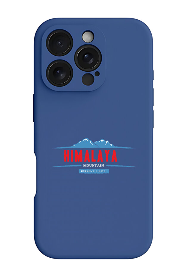 iPhone 16 Pro Max Blue Protective Liquid Silicone Shockproof Case - Himalaya extreme hiking