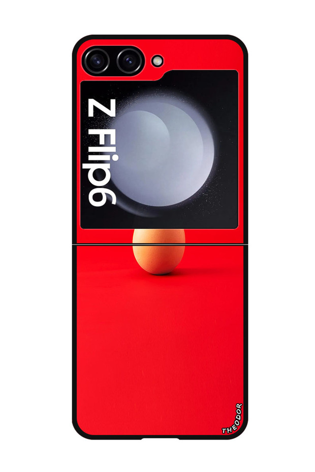 Protective Case For Samsung Galaxy Z Flip 6 egg_chicken_egg_red