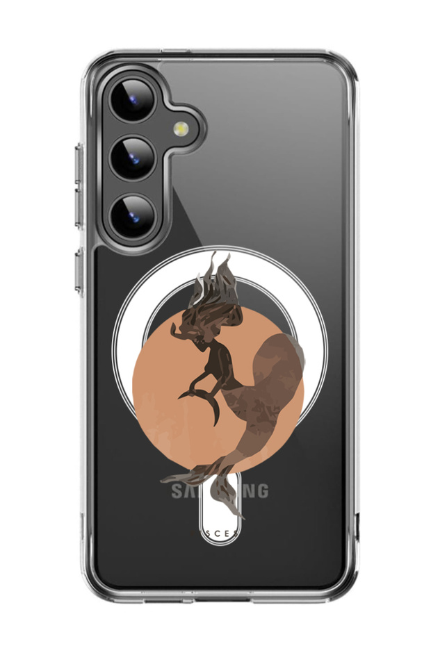 Case for Samsung Galaxy S24 6.2-inch Compatible with MagSafe, Shockproof Phone Bumper Cover Pisces