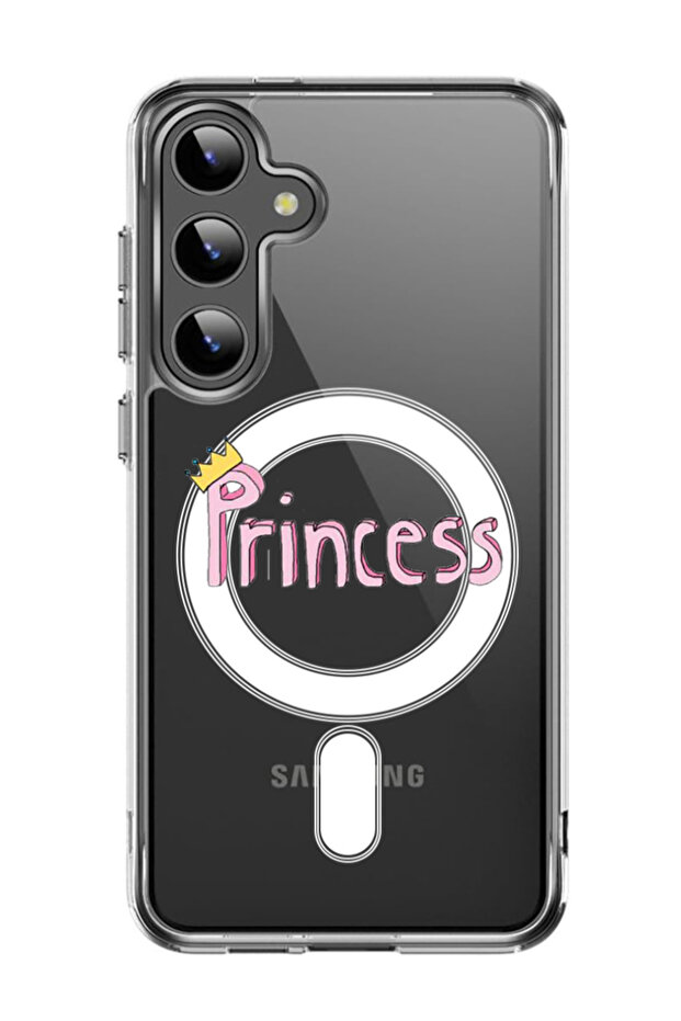 Case for Samsung Galaxy S24 6.2-inch Compatible with MagSafe, Shockproof Phone Bumper Cover Princess
