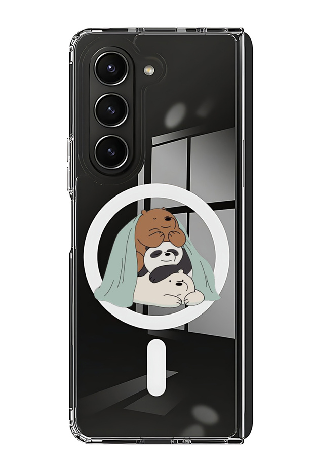 Case for Samsung Galaxy Z Fold 5 Compatible with MagSafe, Shockproof Bumper Case 3 P&a sitting