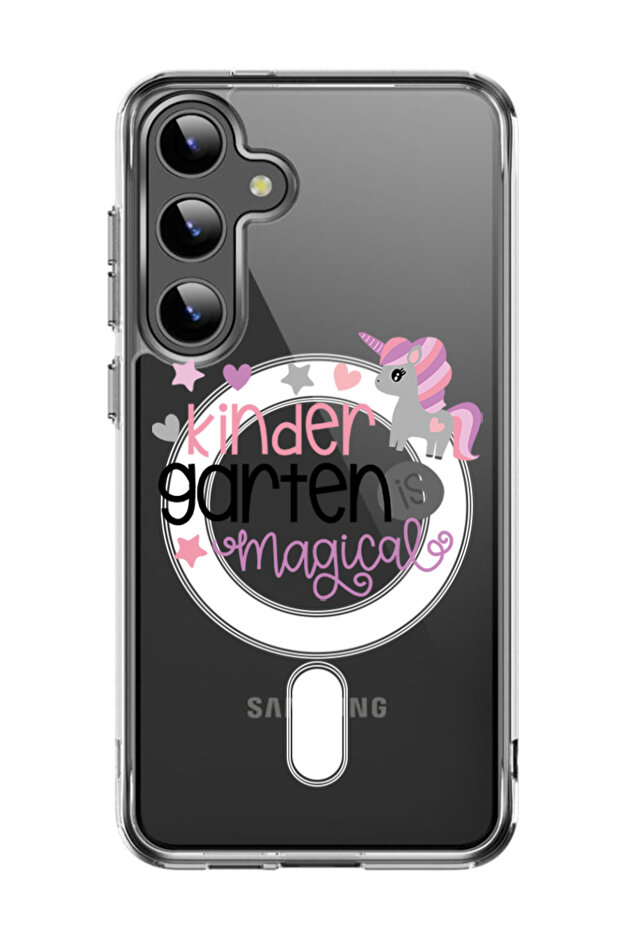 Case for Samsung Galaxy S24 Plus Compatible with MagSafe, Shockproof Cover Kinder garden magical
