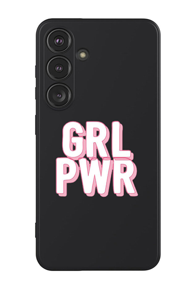 Protective Liquid Silicone Shockproof Case For Samsung Galaxy S24 Plus (Black) - Girl power 2