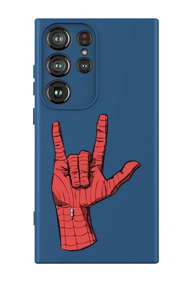 Protective Liquid Silicone Shockproof Case For Samsung Galaxy S24 Ultra (Blue) - Spiderman h&