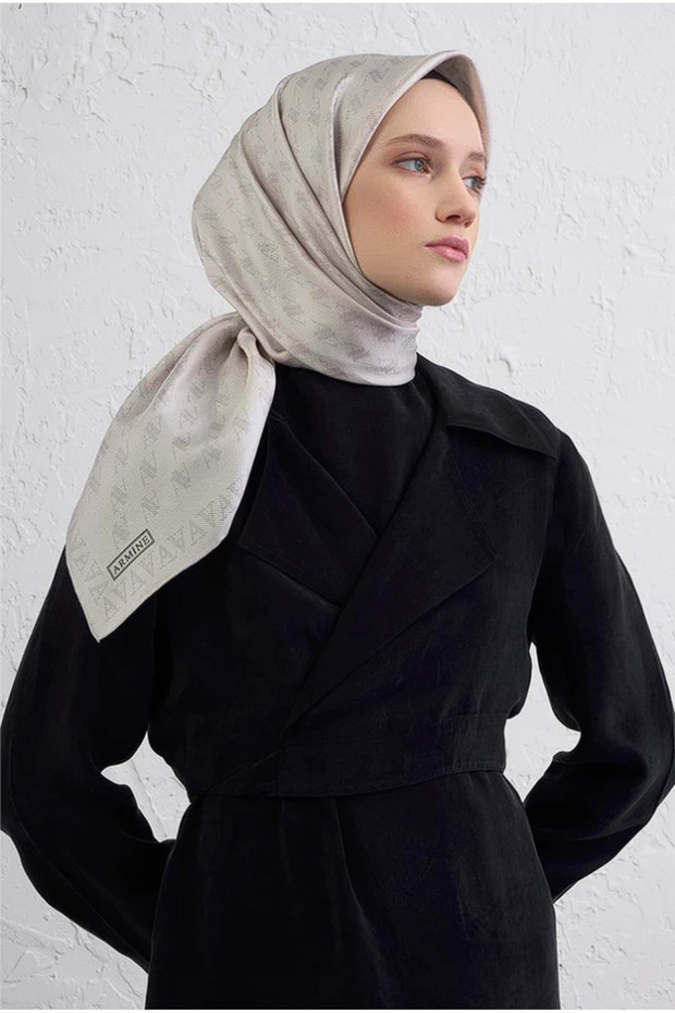 Saf İpek Twill Eşarp 9412-86 - 1