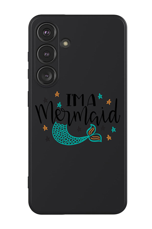 Protective Liquid Silicone Shockproof Case For Samsung Galaxy S24 Plus (Black) - I am a mermaid