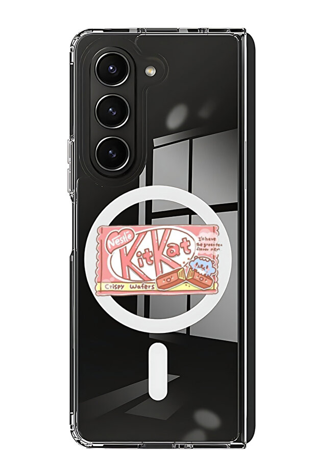 Case for Samsung Galaxy Z Fold 6 Compatible with MagSafe, Shockproof Phone Bumper Cover KitKat
