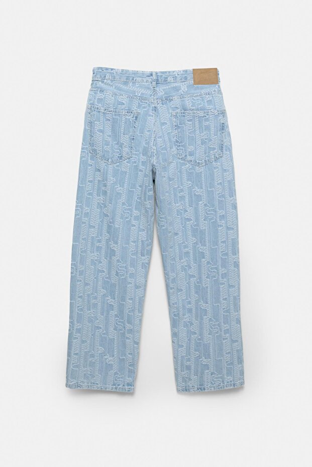 Jakarlı baggy jean - 6