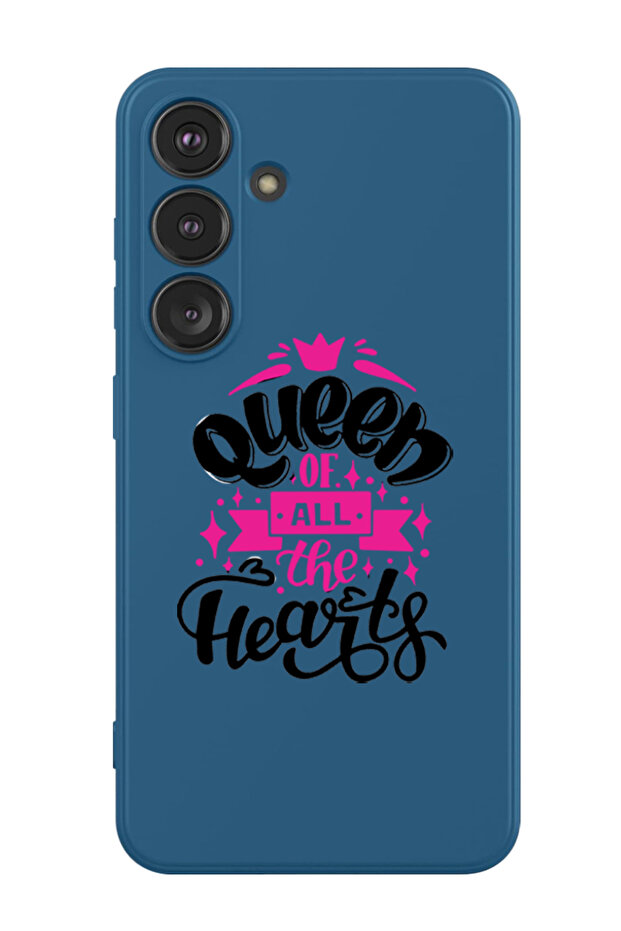 Protective Liquid Silicone Case For Samsung Galaxy S24 Plus (Blue) - Queen of all hearts Black