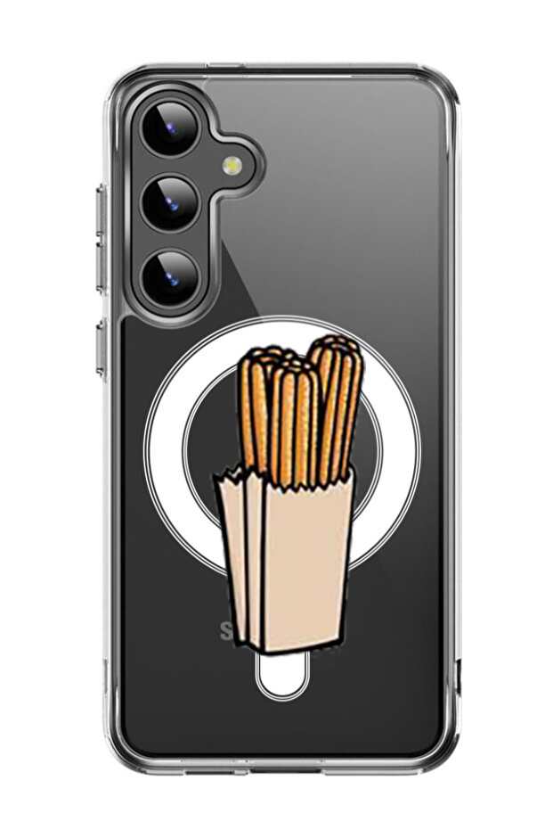 Case for Samsung Galaxy S24 Plus Compatible with MagSafe, Shockproof Bumper Cover Dessert Churos