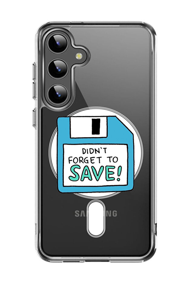 Case for Samsung Galaxy S24 Plus Compatible with MagSafe, Shockproof Bumper Cover Forget to save