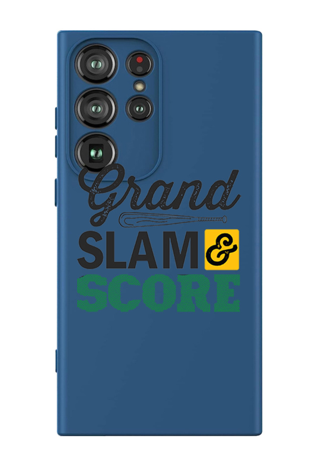 Protective Liquid Silicone Case For Samsung Galaxy S24 Ultra (Blue) - Gr& slam & score black