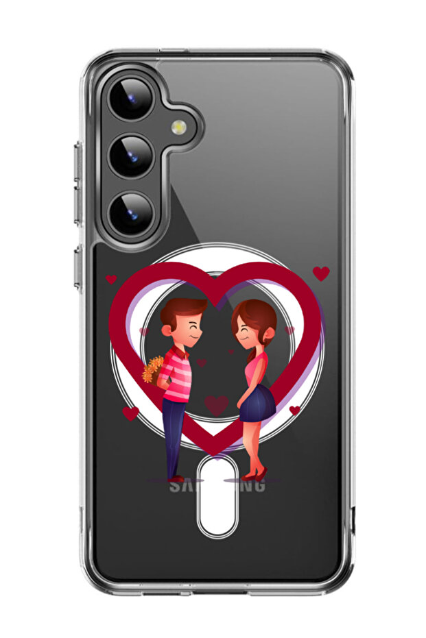 Case for Samsung Galaxy S24 6.2-inch Compatible with MagSafe, Shockproof Phone Bumper Cover Lovers