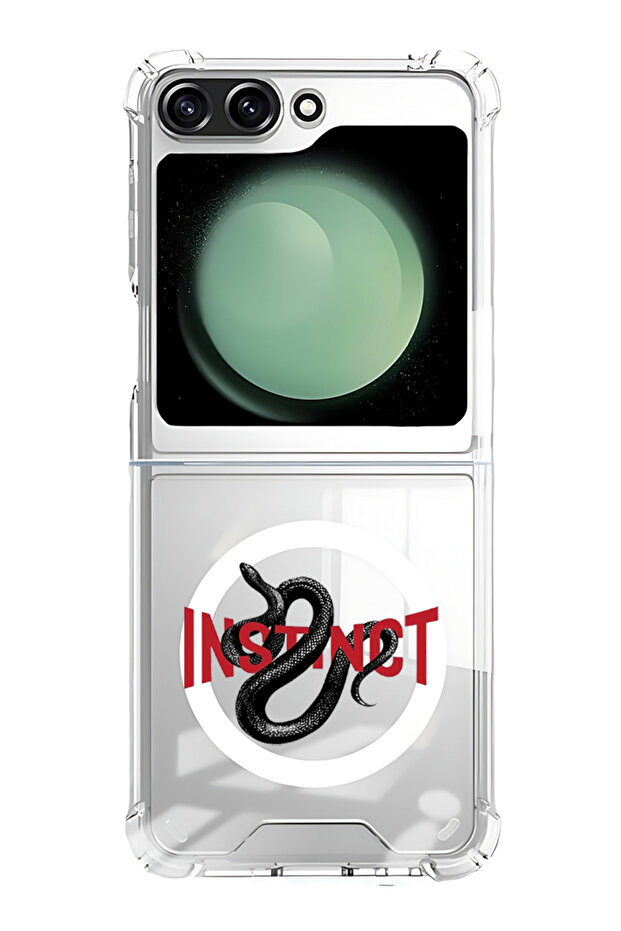 Case for Samsung Galaxy Z Flip 5 Compatible with MagSafe, Shockproof Phone Bumper Cover Instinct