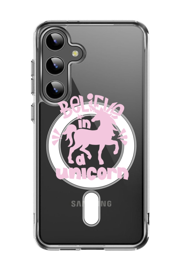 Case for Samsung Galaxy S24 Plus Compatible with MagSafe, Shockproof Cover Believe in unicorn