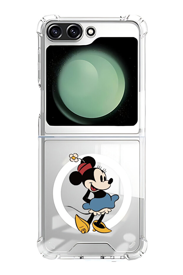 Case for Samsung Galaxy Z Flip 5 Compatible with MagSafe, Shockproof Phone Bumper Cover Minnie