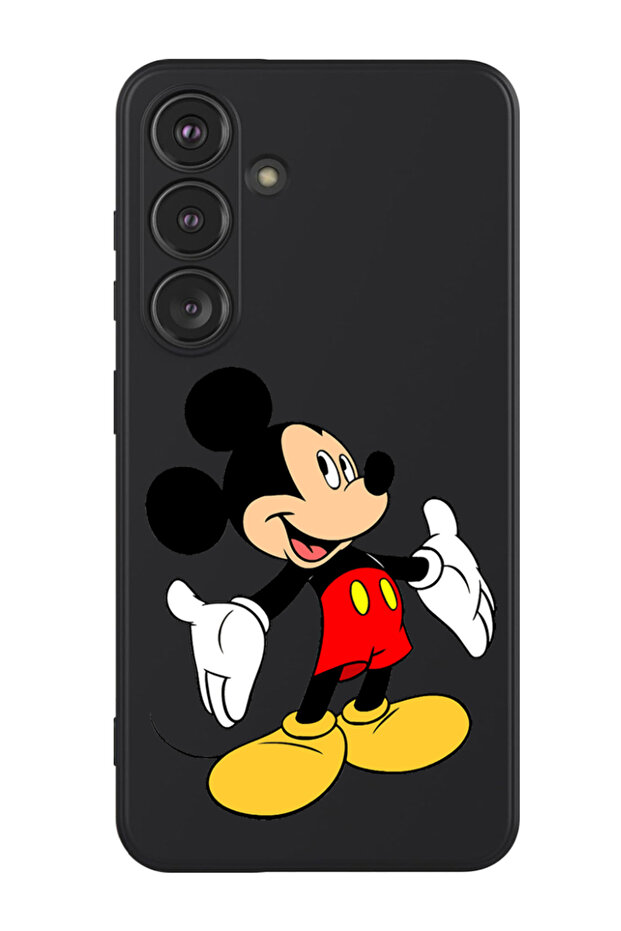 Protective Liquid Silicone Shockproof Case For Samsung Galaxy S24 Plus (Black) - Mickey Mouse 1