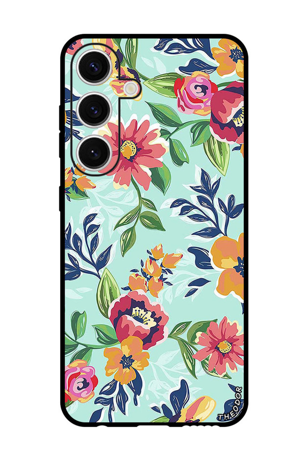 Protective Case Anti Scratch Shock Proof Bumper Cover For Samsung Galaxy S24 Plus Paint Flowers