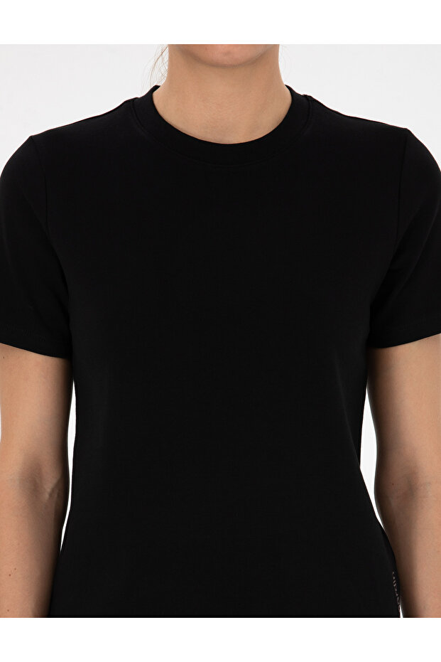 Siyah Regular Fit Basic Tişört 50310543-VR046 - 6