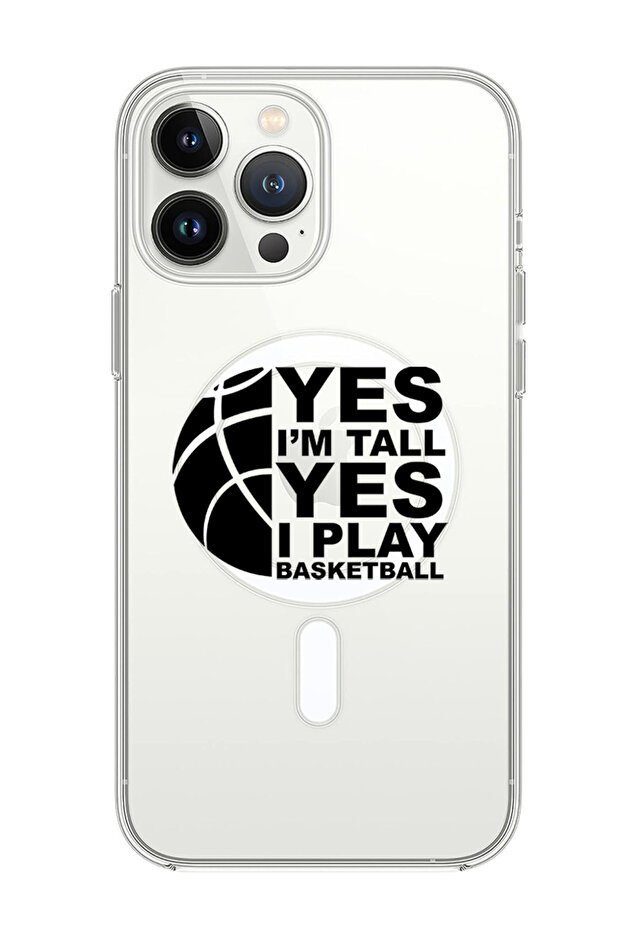 Case for iPhone 14 Pro 6.1-inch Compatible with MagSafe, Shockproof Bumper Case Basketball black