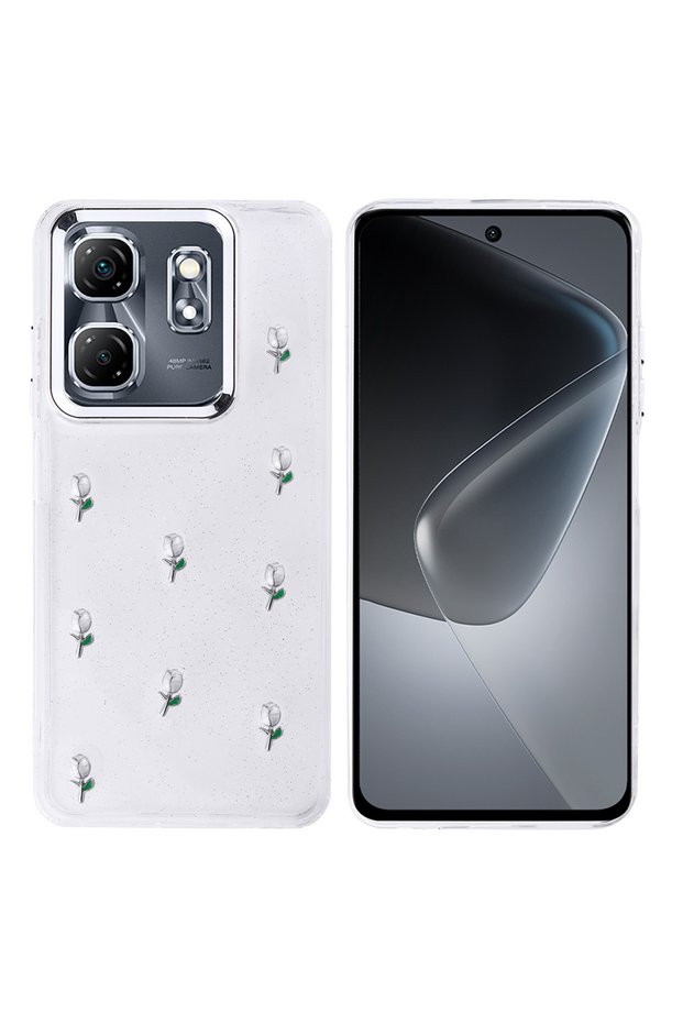 Infinix Smart 9 Case Lale Patterned Stylish Design Cover Pole