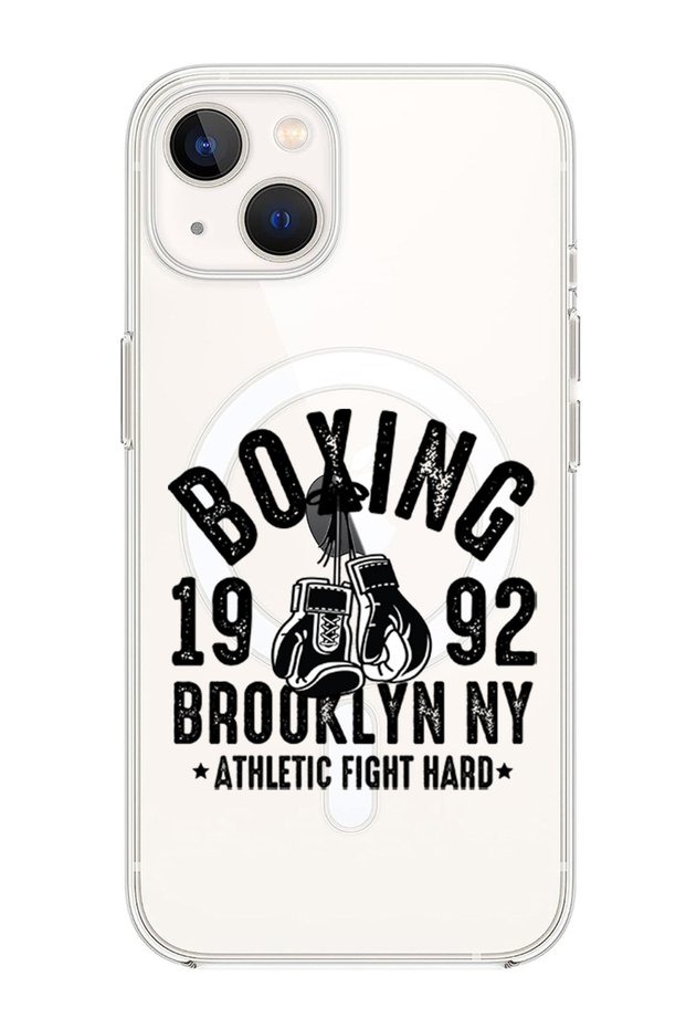 Case for iPhone 14 6.1-inch Compatible with MagSafe, Shockproof Bumper Case Boxing Brooklyn black