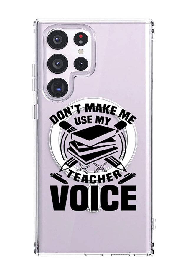 Case for Samsung Galaxy S23 Ultra Compatible with MagSafe, Shockproof Cover Teacher Voice
