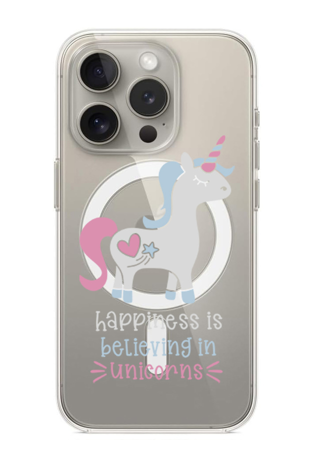 Case for iPhone 15 Pro Max Compatible with MagSafe, Shockproof Cover Happiness is believing