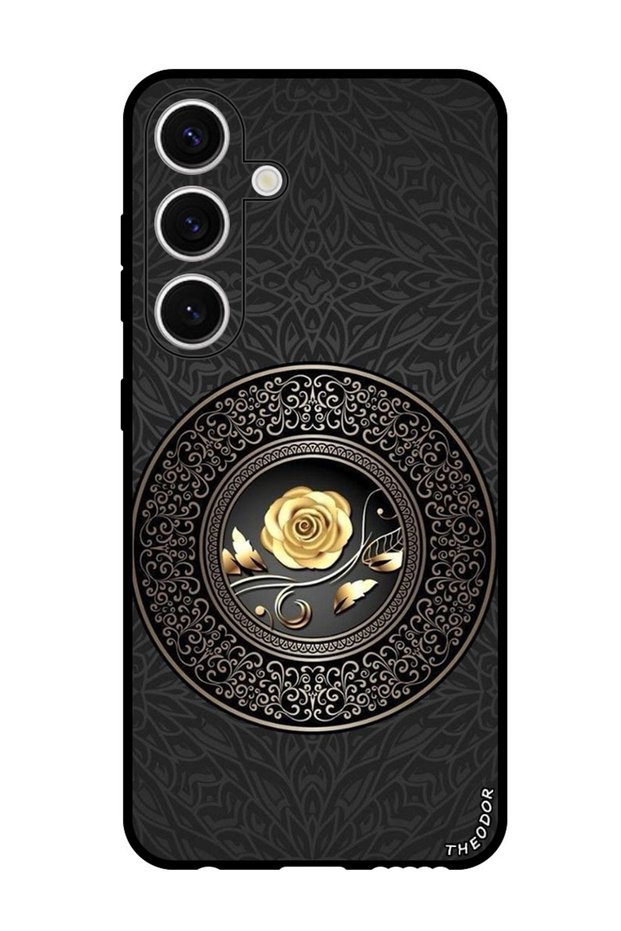 Protective Case Anti Scratch Shock Proof Bumper Cover For Samsung Galaxy S24 Plus Golden flower