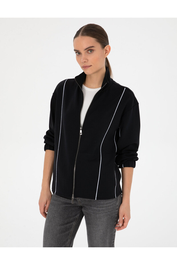 Black Comfort Fit Knitted Cardigan 50309108-Vr046