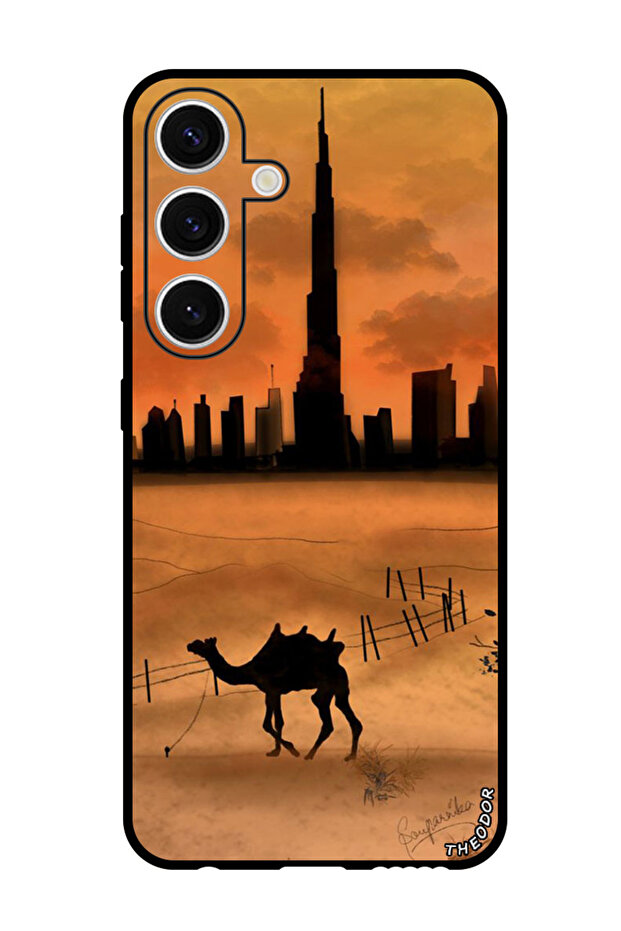 Protective Case For Samsung Galaxy S24 Plus Sunset Camel Burj Khalifa