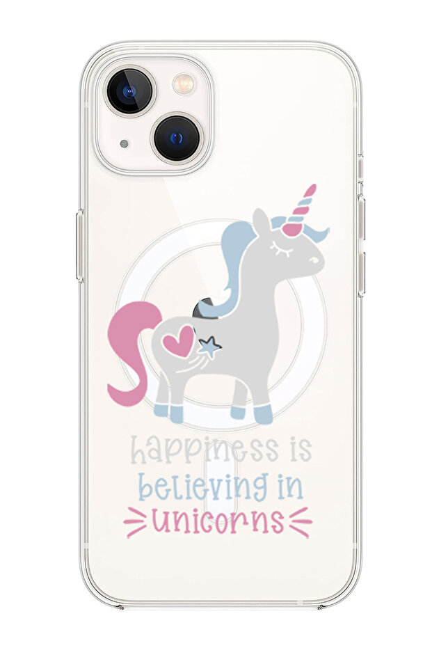 Case for iPhone 14 Plus Compatible with MagSafe, Shockproof Cover Happiness is believing