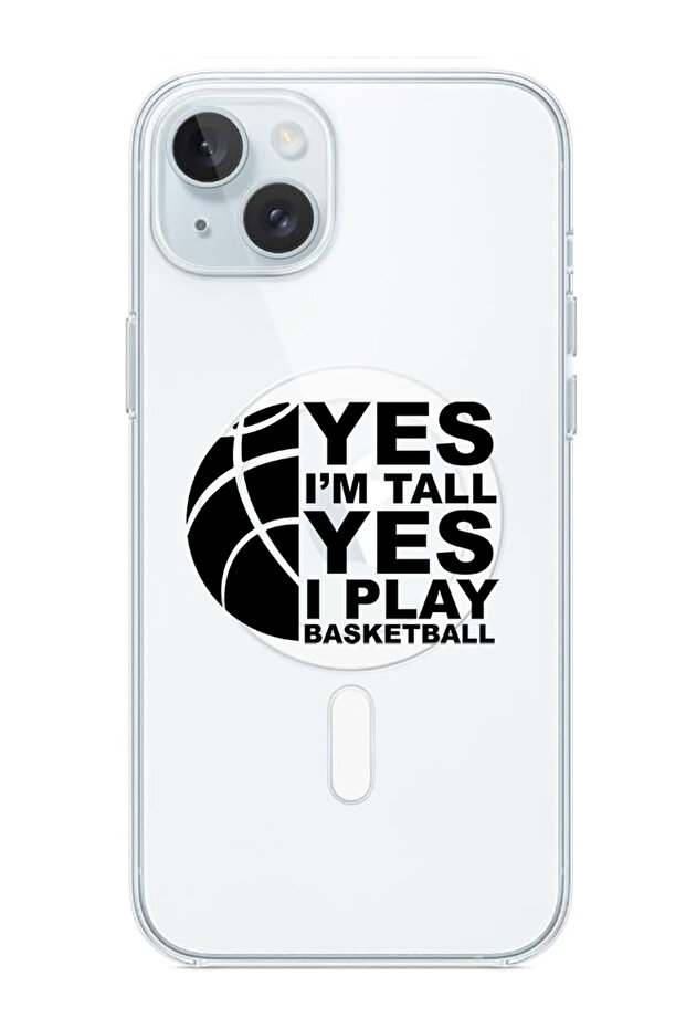 Case for iPhone 15 6.1-inch Compatible with MagSafe, Shockproof Bumper Case Basketball black