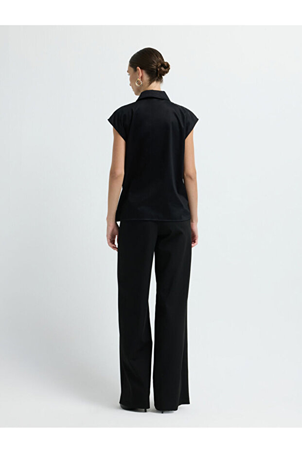 Yakalı Kolsuz Bluz - 6